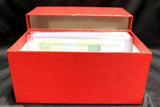 LARGE Currency Holder Storage Box Old Banknote Bill Foreign Money RED Case