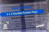 50 Double Pocket 2x2 Coin Flip Holder Vinyl 7mil Thick Guardhouse Storage Flips