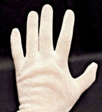 Inspection Gloves Coin Silver Jewelry HEAVY DUTY White Cotton MEDIUM