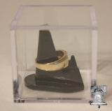 Ring Holder Display Case College Highschool Championship Box Clear Stand Cube