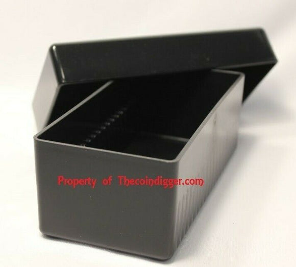 Black Storage Box for Coin Holder Display Card Case Air-tite Acrylic Holds 20