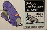 MAX Flat Clinch Stapler Style Coin Holder Sealer HD-10FL Red + Removes Staples