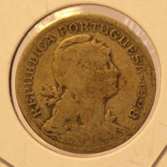 1928 Portugal 50 Centavo Coin with Display Holder thecoindigger World Estate - The Coin Digger