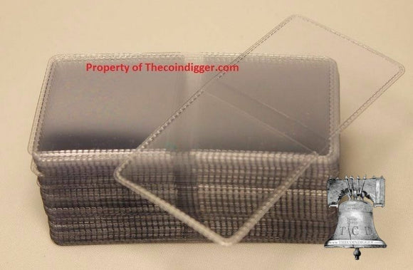 50 Double Pocket 2x2 Coin Flip Holder Vinyl 7mil Thick Guardhouse Storage Flips