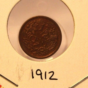 1912 Netherlands 1/2 Cent Coin with Display Holder thecoindigger World Estate - The Coin Digger