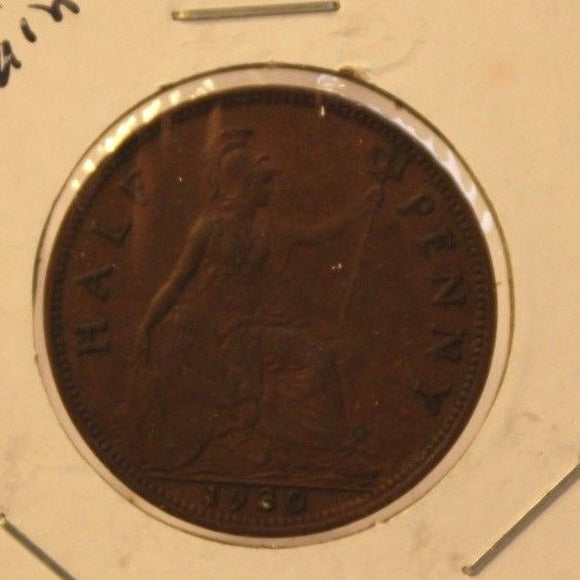 1930 United Kingdom 1/2 Penny Coin and Holder Thecoindigger World Estates