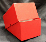 LARGE Currency Holder Storage Box Old Banknote Bill Foreign Money RED Case