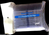25 Double Pocket 2x2 Coin Flip Holder Vinyl 7mil Thick Guardhouse Storage Flips