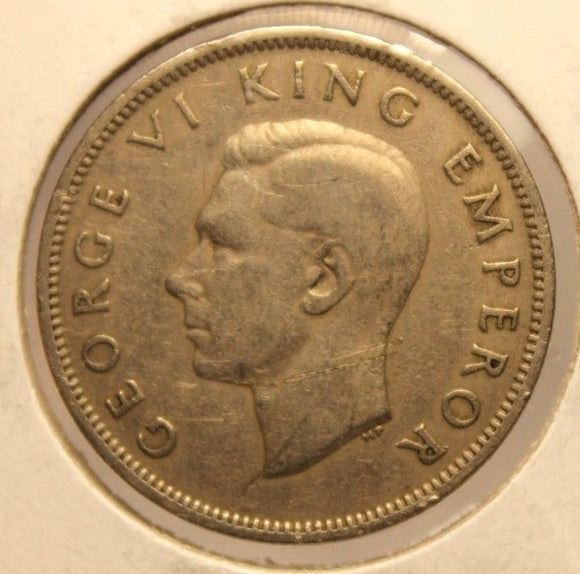 1947 New Zealand 1 Florin Coin with Holder Display thecoindigger World Estate