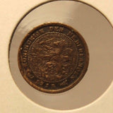 1917 Netherlands 1/2 Cent  Coin with Holder Display thecoindigger World Estates