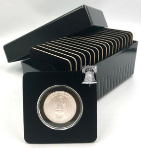 Air-tite Storage Box + 20 Coin Holder Black Velvet Display Card Case + Model H Capsule