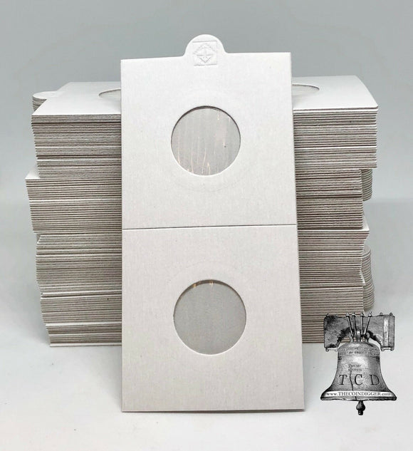 100 Penny Cent & Dime 2x2 Self Adhesive Paper Coin Holder Flip Lighthouse 20mm
