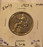 1923 R Italy 1 Lira Coin with Holder Display Display thecoindigger World Estates