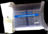 100 Double Pocket 2x2 Coin Flip Holder Vinyl 7mil Thick Guardhouse Storage Flips