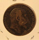 1910 United Kingdom Great Britain Penny Coin and Holder Thecoindigger UK Europe - The Coin Digger
