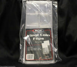 100 BCW Vinyl Coin Holder Flip Heavy Duty 2x2 + Insert Acid Free Case Storage