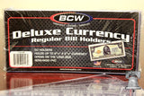 BCW DELUXE Regular Currency Banknote Holder : Semi Rigid Bill Sleeve PVC Case