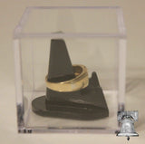 Ring Holder Display Case Box Championship College Wedding 2x2x2 Cube Black Stand