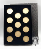 Air-tite Coin Holder Black Velvet Display Box Gold Insert Model A Storage Case
