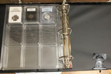 Secret Coin Holder 3 Ring Green Album + 4 Encap Page Slab Round or Square Case