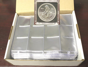 20 BCW 12 Pocket Page 2.5X2.5 for Coin Holder Flip Snap Capsules Silver Eagle