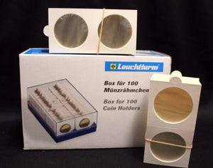 100 Self Adhesive 2x2 Coin Holder Flips + Storage Box