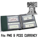 LIGHTHOUSE Coin Currency Album GRANDE Leather 3 Ring Binder ALL 4 COLORS COMBO