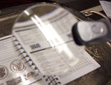 5x Table Magnifier Clamp Lamp LED Rimless Magnifying Glass Coin Currency Stamp