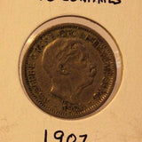1901 Luxembourg 10 Centimes Copper-Nickel Coin with Display Holder thecoindigger