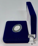 Coin Holder Case Blue Velvet Air-tite Storage Steel Box & Model A Capsule 10-20mm Black