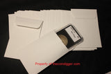 25 Coin Envelope Crown Flip Holder Case 3x4.5 White Sleeve Holds 3x3 Vinyl Flips