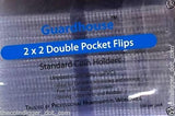 100 Double Pocket 2x2 Coin Flip Holder Vinyl 7mil Thick Guardhouse Storage Flips