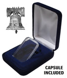 Velvet Display Steel Box Vertical Case & 1oz Silver Bar Holder Air-tite Capsule