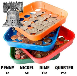 Speed Sort Coin Sorting Trays Organizer MMF Penny Nickel Dime Quarter Sorter