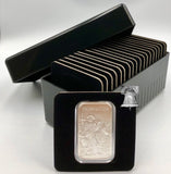 Air-tite Storage Box + Coin Holder Card for 20 Silver 1oz Bar + Capsule Case