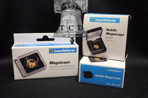 2 NOBILE MAGNICAP Display &  MAGNICAPS Coin Holder Case 14mm - 20mm - The Coin Digger