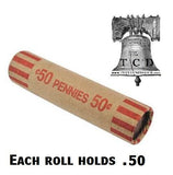 Coin Holder Wrappers for Storage : Preformed Shotgun MMF Bank Tube Rolls