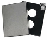 Air-tite Coin Holder Black Box Silver Insert + Model A Storage Capsule Case