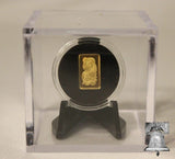 Ring Holder Display Case Box Championship College Wedding 2x2x2 Cube Black Stand