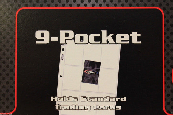 30 BCW Trading Ultra Storage PRO Card Sleeve Storage Pages 9 POCKET Page Holder - The Coin Digger