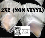 100 Saf T Flips Non PVC Plastic 2x2 Coin Holder Flip Archival Double Pocket Case