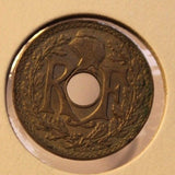 1918 France 5 Centimes Copper-Nickel Coin with Holder Thecoindigger World Coins