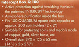 Lighthouse INTERCEPT Coin Storage Q100 Box DOUBLE ROW for 2x2 Holder QUADRUM - The Coin Digger