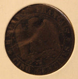 1855 W France 5 Centimes Coin and Display Holder Thecoindigger World Estates - The Coin Digger