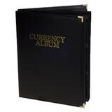 Deluxe Currency Album Large Banknote Binder 3 Pocket Page Holder Storage Case