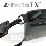 BCW Z-Folio LX Band Print Music Poster 11x17 Portfolio Album Black Leather Zip