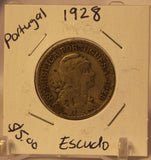 1928 Portugal Escudo Coin with Display Holder thecoindigger World Coin Estates