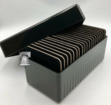 Air-tite Storage Box + Coin Holder Card for 20 Silver 1oz Bar + Capsule Case