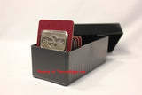 Acrylic Storage Box + 20 BLACK 40mm Coin Holder Capsule Displays
