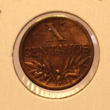 1943 Portugal 10 Centavo Coin with Display Holder thecoindigger World Estate